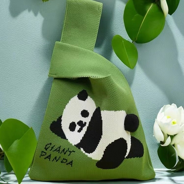 2026 Panda πλεκτή τσάντα ώμου με ρυζο-dumplings και αλατισμένα αυγά πάπιας – αναμνηστικό δώρο κουτί για το Φεστιβάλ των Δράκων