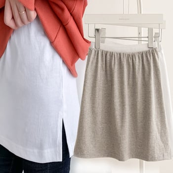 Φόρεμα βάσης από βαμβάκι σε μεγέθη plus-size, με πολυεπίπεδη μίνι φούστα, μονόχρωμο, κορεατικό αστικό στυλ