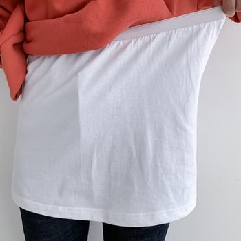Φόρεμα βάσης από βαμβάκι σε μεγέθη plus-size, με πολυεπίπεδη μίνι φούστα, μονόχρωμο, κορεατικό αστικό στυλ