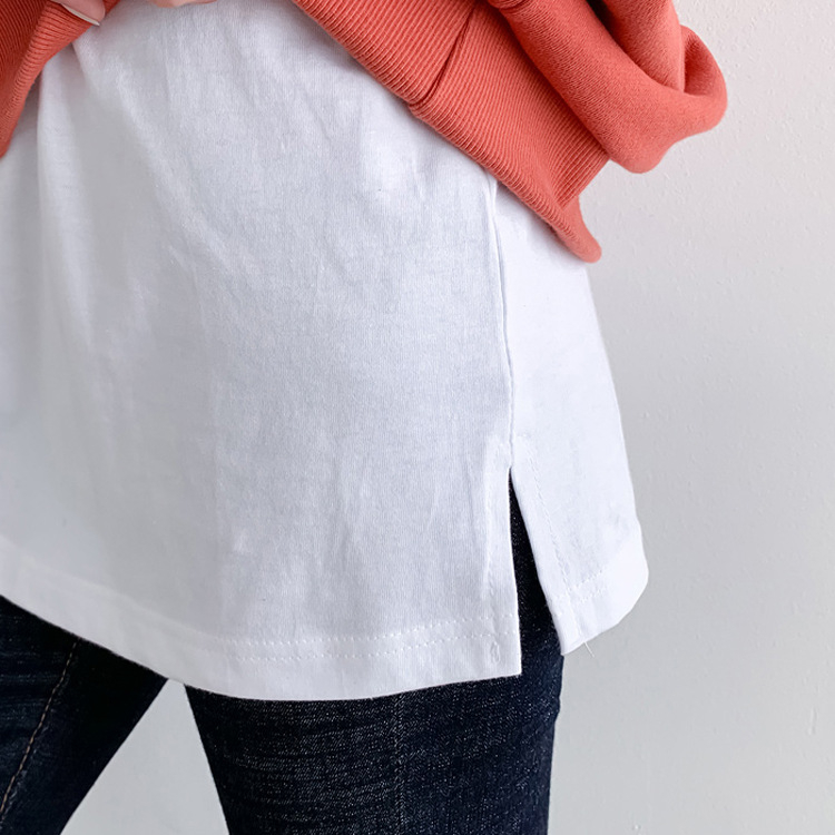 Φόρεμα βάσης από βαμβάκι σε μεγέθη plus-size, με πολυεπίπεδη μίνι φούστα, μονόχρωμο, κορεατικό αστικό στυλ
