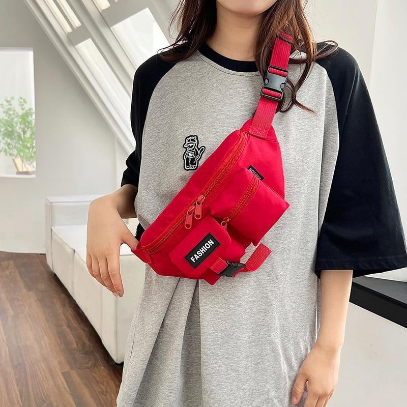 Trendová unisex crossbody kabelka, streetwear v kórejskom štýle s hongkonskou atmosférou roku 2025