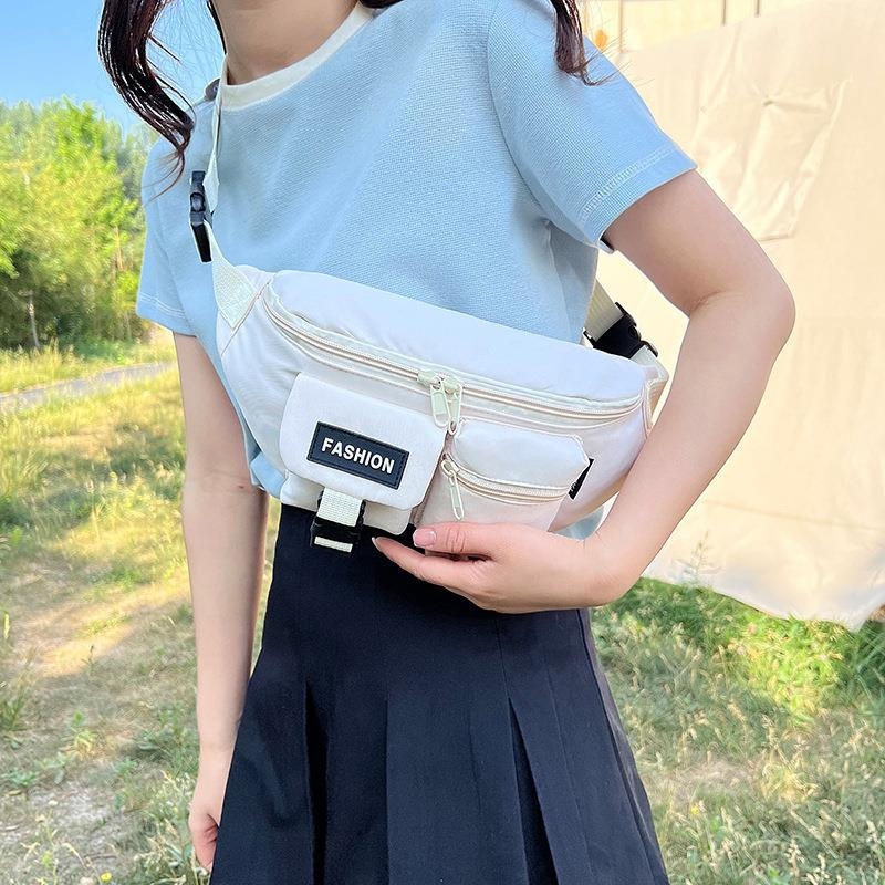 Trendová unisex crossbody kabelka, streetwear v kórejskom štýle s hongkonskou atmosférou roku 2025