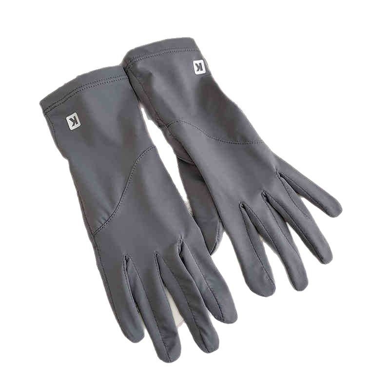 MECOFIY mănuși cu protecție UV UPF50+ cu două degete pentru ecran tactil, din fibră ice silk, manșete de protecție pentru vară