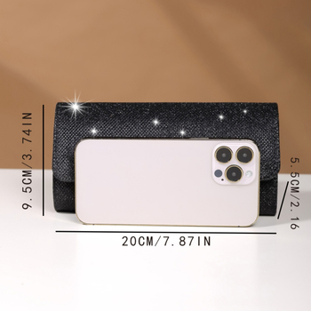 PVC μίνι τσάντα clutch με αλυσίδα – λαμπερή βραδινή τσάντα για πάρτι