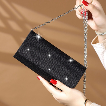 PVC μίνι τσάντα clutch με αλυσίδα – λαμπερή βραδινή τσάντα για πάρτι