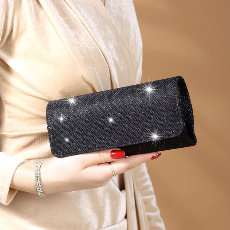 PVC μίνι τσάντα clutch με αλυσίδα – λαμπερή βραδινή τσάντα για πάρτι