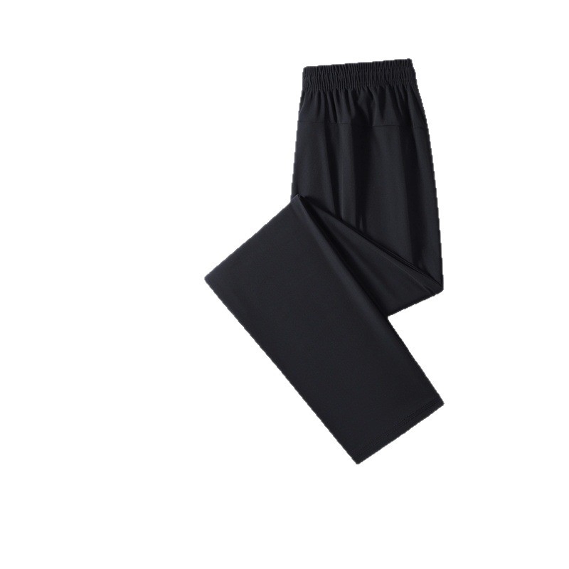Ανδρικά casual παντελόνια από Ice Silk, ελαφριά για άνοιξη–καλοκαίρι, διαπνέοντα, γρήγορο στέγνωμα, ίσια γραμμή