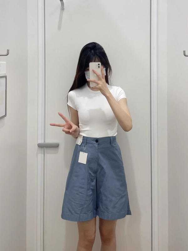 Youjia unisex άνετα σορτς και παντελόνια, γαλακτώδες λευκό, άνοιξη-καλοκαίρι 470619