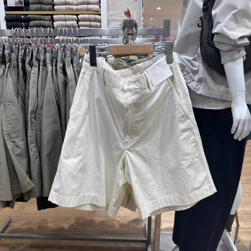 Youjia unisex άνετα σορτς και παντελόνια, γαλακτώδες λευκό, άνοιξη-καλοκαίρι 470619