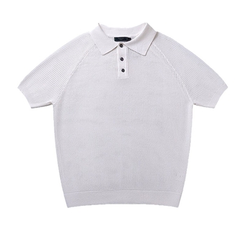 Ανδρικό πόλο πλεκτό T‑shirt με κοντά μανίκια, πλέξη μελισσοκυψέλης, Ice Silk, καλοκαίρι, επιχειρηματικό στυλ