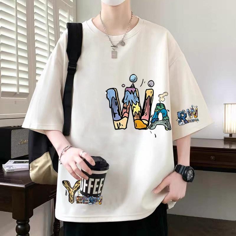 Dilonshi ανδρικό βαρέως τύπου κοντομάνικο T-shirt, καλοκαίρι 2026, αμερικανικό στυλ, χαλαρή γραμμή, 100% βαμβάκι