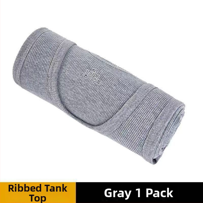 Pánske tielko zo 100 % bavlny, hrubý rebrovaný úplet 2x2, americký štýl, ťažká gramáž, úzky strih na letné fitness