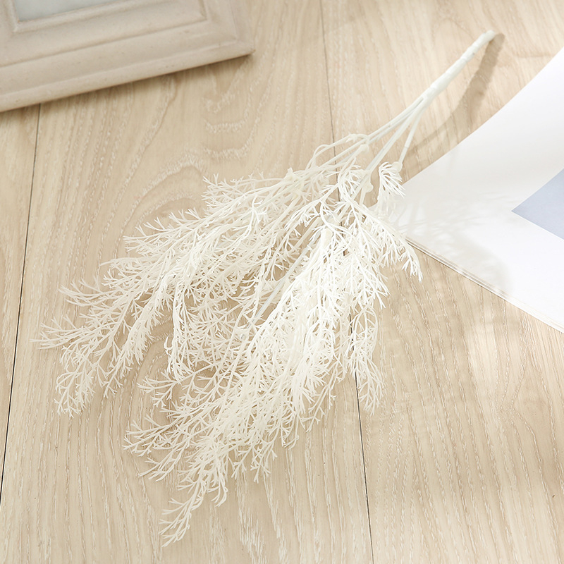 Τεχνητό λουλούδι από πλαστικό με 5 άκρα Phoenix Tail Grass για γάμο και οικιακή διακόσμηση, μπουκέτο και διακοσμητικά τοίχου, ύψος 40 cm