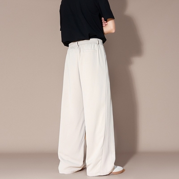 Ανδρικά παντελόνια με drape, casual, για άνοιξη-φθινόπωρο, άνετη γραμμή, plus size, ίσια γραμμή