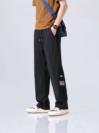 Ανδρικά casual παντελόνια Ice-Silk με γρήγορο στέγνωμα, καλοκαιρινή άνεση, χαλαρή γραμμή και ίσιο πόδι, νέο μοντέρνο στυλ για νέους