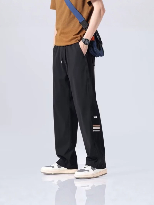 Ανδρικά casual παντελόνια Ice-Silk με γρήγορο στέγνωμα, καλοκαιρινή άνεση, χαλαρή γραμμή και ίσιο πόδι, νέο μοντέρνο στυλ για νέους