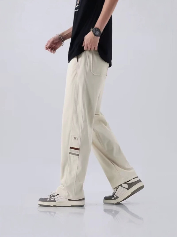 Ανδρικά casual παντελόνια Ice-Silk με γρήγορο στέγνωμα, καλοκαιρινή άνεση, χαλαρή γραμμή και ίσιο πόδι, νέο μοντέρνο στυλ για νέους