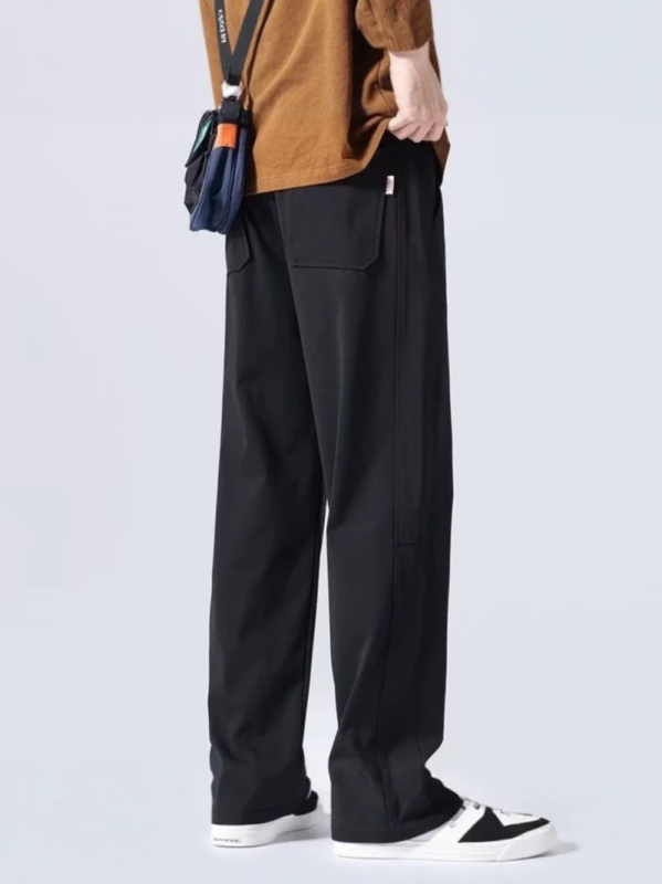 Ανδρικά casual παντελόνια Ice-Silk με γρήγορο στέγνωμα, καλοκαιρινή άνεση, χαλαρή γραμμή και ίσιο πόδι, νέο μοντέρνο στυλ για νέους