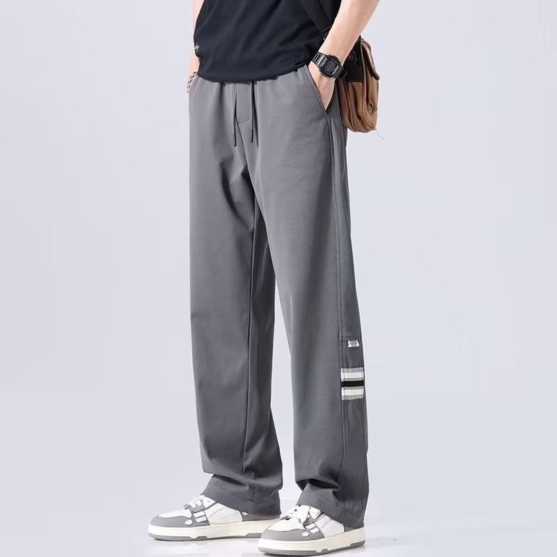 Ανδρικά casual παντελόνια Ice-Silk με γρήγορο στέγνωμα, καλοκαιρινή άνεση, χαλαρή γραμμή και ίσιο πόδι, νέο μοντέρνο στυλ για νέους
