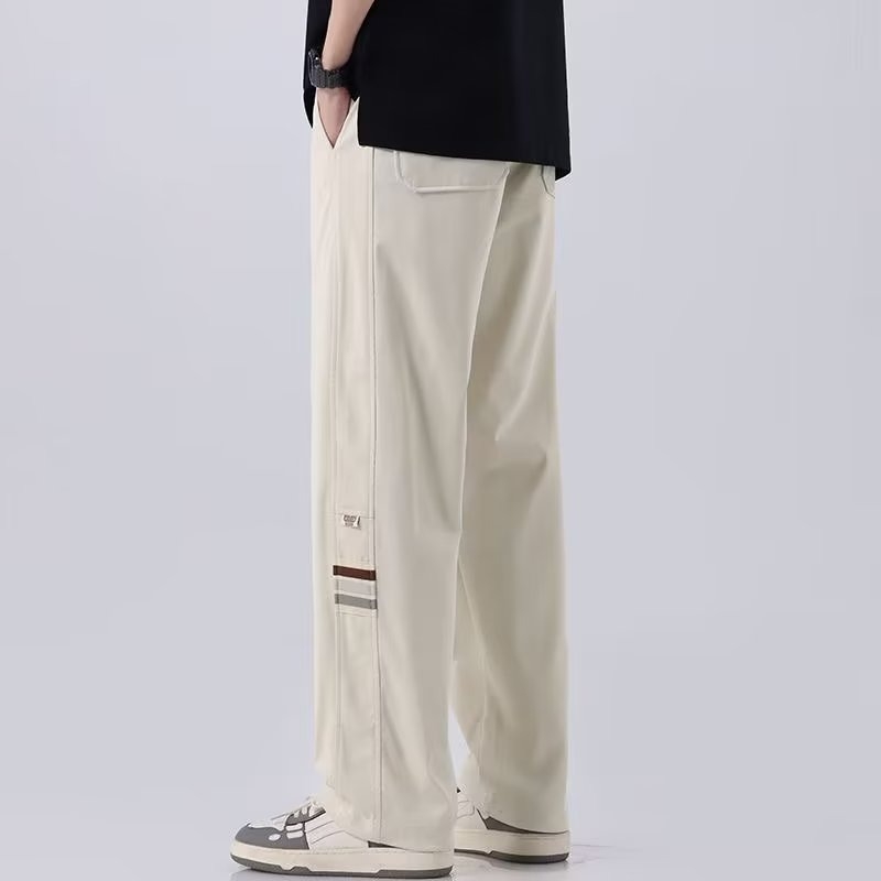 Ανδρικά casual παντελόνια Ice-Silk με γρήγορο στέγνωμα, καλοκαιρινή άνεση, χαλαρή γραμμή και ίσιο πόδι, νέο μοντέρνο στυλ για νέους