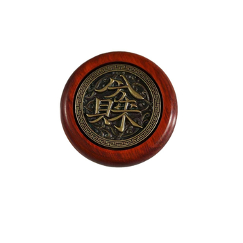 Rosewood διπλής όψης φυλαχτό για προσέλκυση πλούτου, φορητό χειροποίητο ξύλινο διακοσμητικό