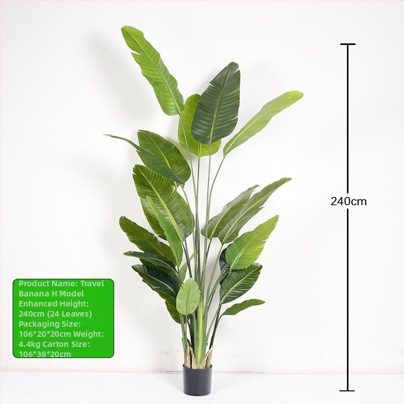 Τεχνητό μπόνσαι μπανάνας ταξιδιώτη για εσωτερική διακόσμηση, φυτό σε γλάστρα, προσαρμόσιμο, ύψος πάνω από 200 cm