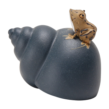 Tea Pet από μωβ πηλό, μίνι διακοσμητικό για τελετή τσαγιού