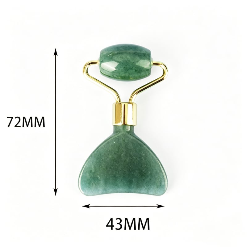 Rózsaszín kristály szemmasszírozó és gua sha – mini kettős funkciójú szépségkészülék