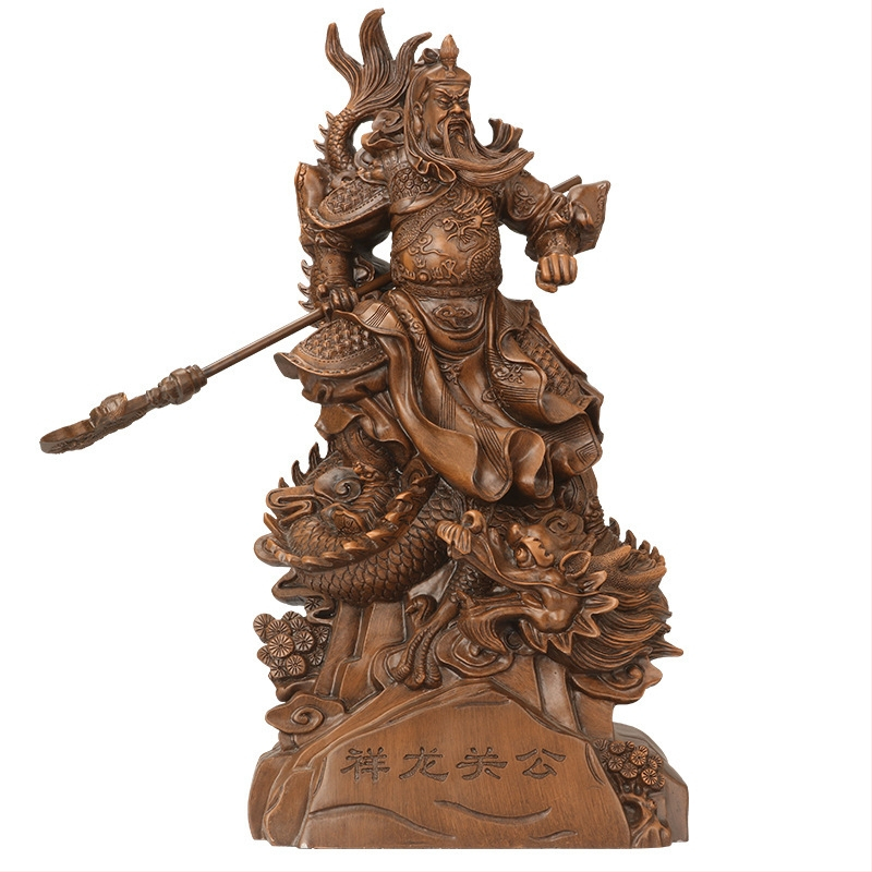 Socha Guan Yu, živicová socha v čínskom štýle do kancelárskej haly, obchodný darček