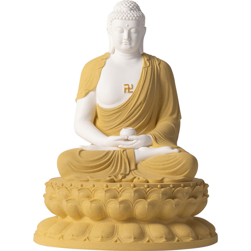 Κεραμικό άγαλμα Βούδα με Sakyamuni, Vairocana και Amitabha για οικιακό ιερό