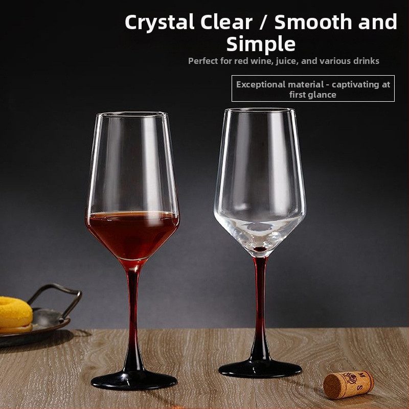 Ποτήρια κόκκινου κρασιού από γυαλί χωρίς μόλυβδο – οικιακό σετ πολυτελείας με αποστακτήρα και ποτήρια με μακριά στελέχη