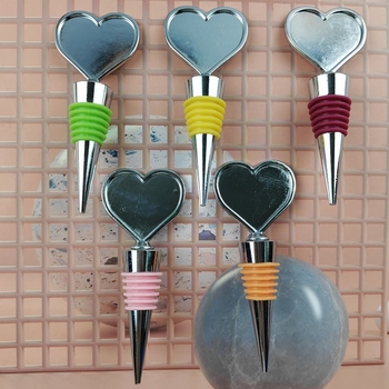Δημιουργικό DIY πώμα κρασιού σε σχήμα καρδιάς, μονό- ή διπλής όψης, με σταγόνα εποξειδικής ρητίνης, δυνατότητα προσθήκης λογότυπου