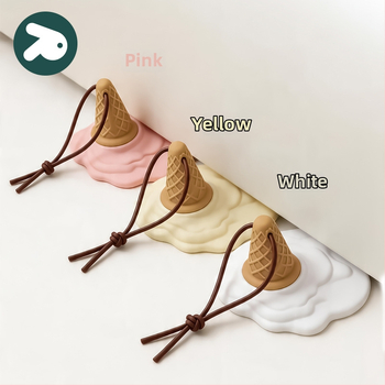 Zarážka dverí v tvare zmrzliny s mäkkým gumeným nárazníkom na dvere; protinárazová podložka na kľučky dverí; možno zavesiť alebo namontovať na strop.