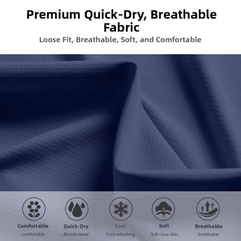 Set sportiv de vară pentru bărbați din Ice Silk, uscare rapidă - tricou cu mânecă scurtă și șorturi de fitness