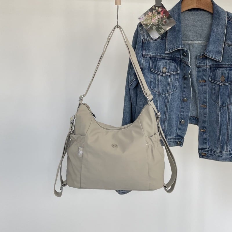 Νάιλον γυναικεία τσάντα tote με μεγάλο χώρο, casual στυλ, πολλές επιλογές μεταφοράς (tote, ώμος, crossbody, σακίδιο)