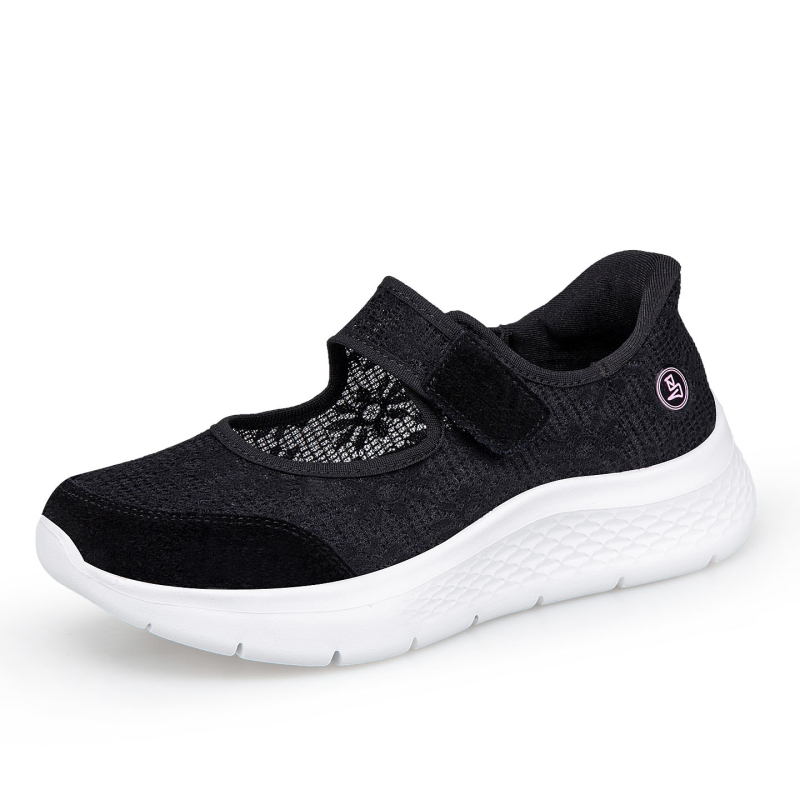 Női Slip-On sétacipő, lélegző hálós felsőrész, mindennapi viselet, könnyű, csúszásmentes talp, széles méretek