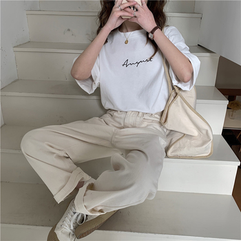 2025 νέο λευκό γυναικείο T‑shirt για το καλοκαίρι, χαλαρή γραμμή, κοντό μανίκι, κορεατικό oversized στυλ, πολυχρηστικό casual τοπ Salt Style