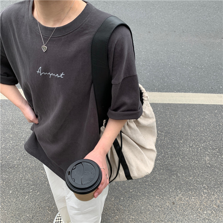 2025 νέο λευκό γυναικείο T‑shirt για το καλοκαίρι, χαλαρή γραμμή, κοντό μανίκι, κορεατικό oversized στυλ, πολυχρηστικό casual τοπ Salt Style
