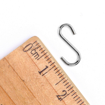 Rozsdamentes acél S-horgok, 14 mm, mini S-horgos dobozban, 0.55 in, kézműves függesztéshez