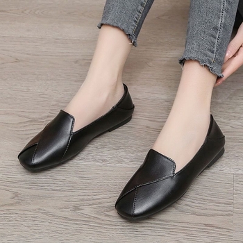 Γυναικείοι loafers, 2026 μοντέλο, βρετανικό στυλ, μαλακό δέρμα, χαμηλό τακούνι
