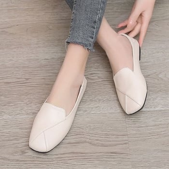 Γυναικείοι loafers, 2026 μοντέλο, βρετανικό στυλ, μαλακό δέρμα, χαμηλό τακούνι