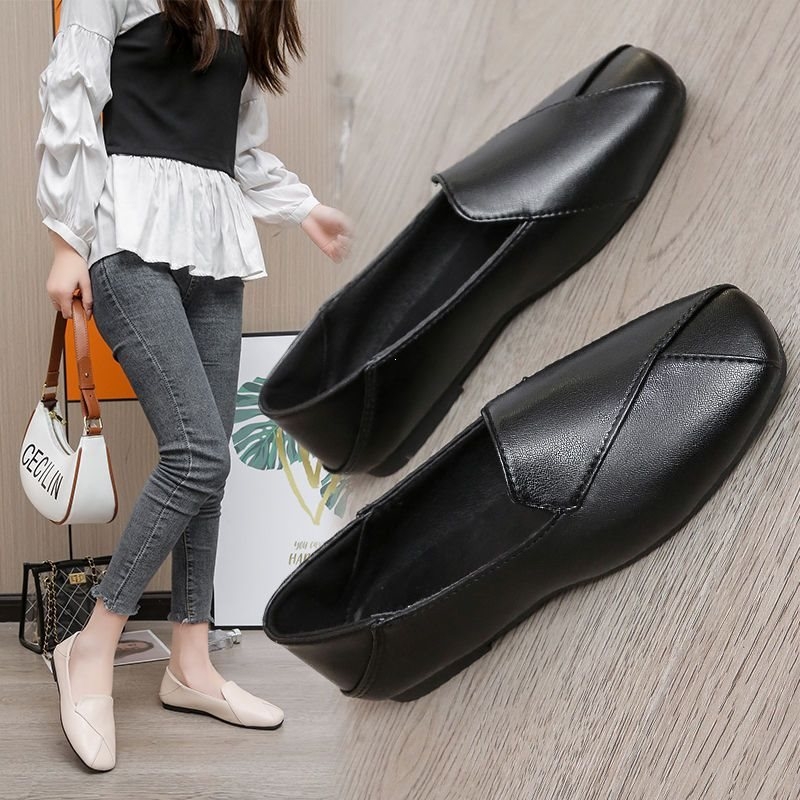 Γυναικείοι loafers, 2026 μοντέλο, βρετανικό στυλ, μαλακό δέρμα, χαμηλό τακούνι