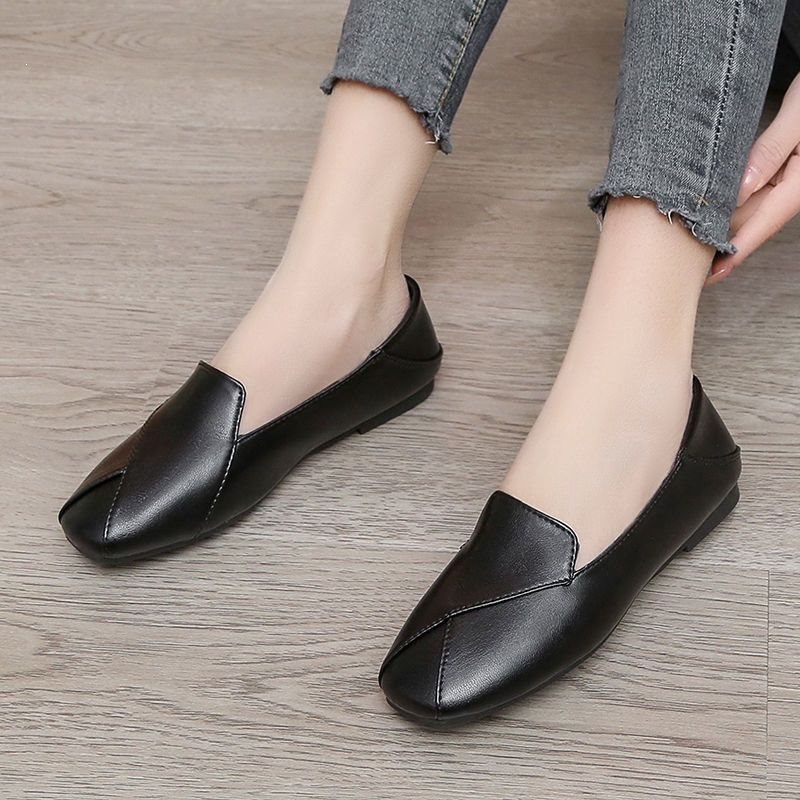 Γυναικείοι loafers, 2026 μοντέλο, βρετανικό στυλ, μαλακό δέρμα, χαμηλό τακούνι