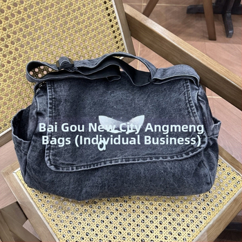 Džínsová kabelka cez rameno s veľkou kapacitou, na každodenné použitie, unisex