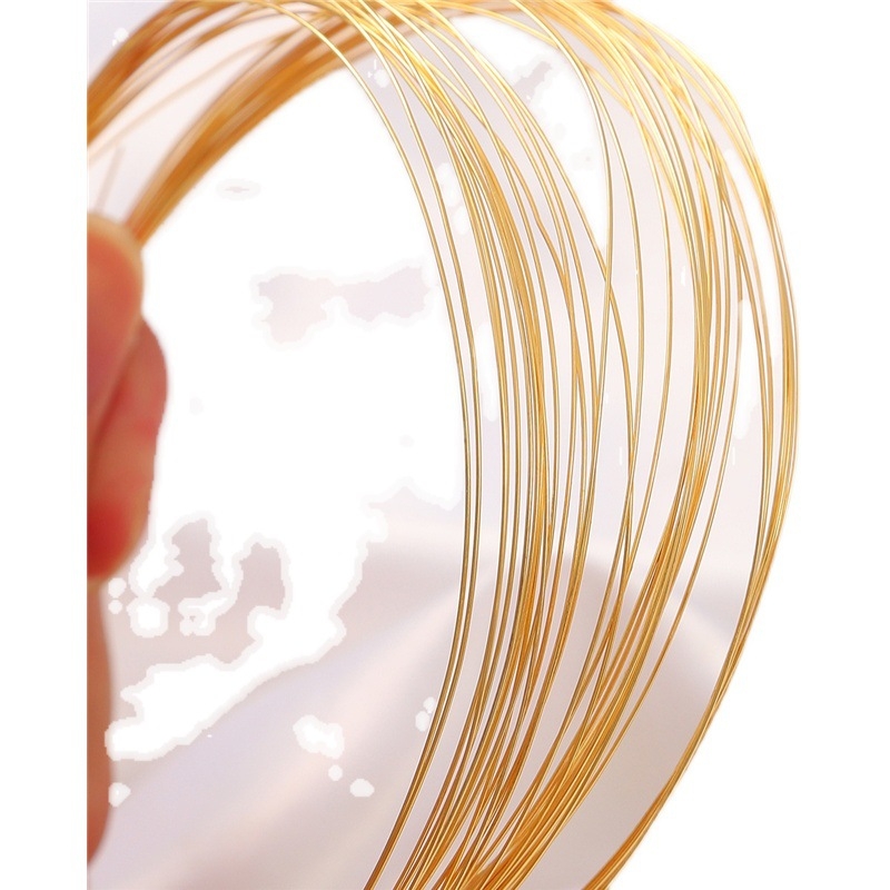 Χάλκινο σύρμα με επίχρυσωση 18K, ημι-σκληρό σύρμα για τύλιγμα DIY ΚΟΣΜΗΜΑΤΑ