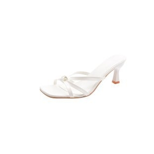 Γυναικεία σανδάλια plus size, γαλλικού στυλ, 3–5 cm τακούνι, λεπτές λουριά, PU επάνω, σόλα από καουλουκ