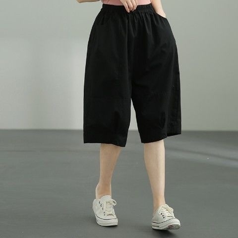 Καπρι παντελόνια εργασίας unisex από βαμβάκι, plus size, καλοκαίρι 2026, λεπτή ίσια γραμμή με άνετη εφαρμογή
