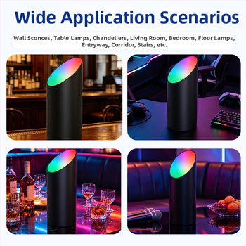 RGB LED rohové svetlo s ambientným osvetlením, diaľkové ovládanie, časovač, stmievateľné, skosené bodové svetlo, stojaca lampa s nožným spínačom