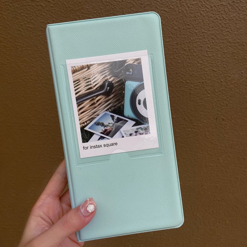 Άλμπουμ Instax SQ10 φωτογραφιών, 64 θέσεις τετράγωνων φωτογραφιών, PVC κάλυμμα, 16 σελίδες