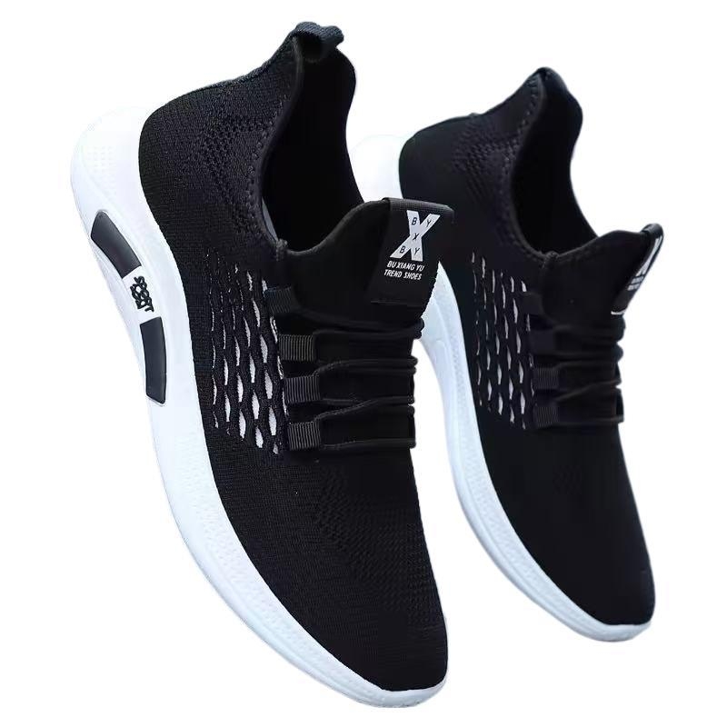 Ανδρικά Slip-On παπούτσια με άνω μέρος από δίχτυ, καλοκαίρι 2025, ελαφριά, αντι-οσμών, αθλητικά-καθημερινά παπούτσια με μαλακή σόλα, λευκά